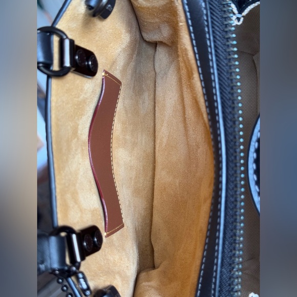 NWT Coach Rogue 20 In Colorblock Regenerative Leather (Pewter/Black) - Picture 12 of 16